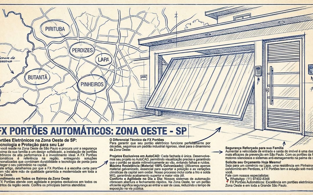 Portões Eletrônicos na Zona Oeste de SP: Tecnologia e Proteção para seu Lar